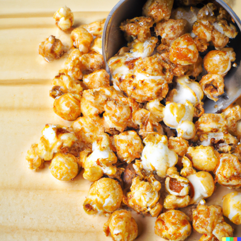 AI Generated image of Caramel Popcorn.